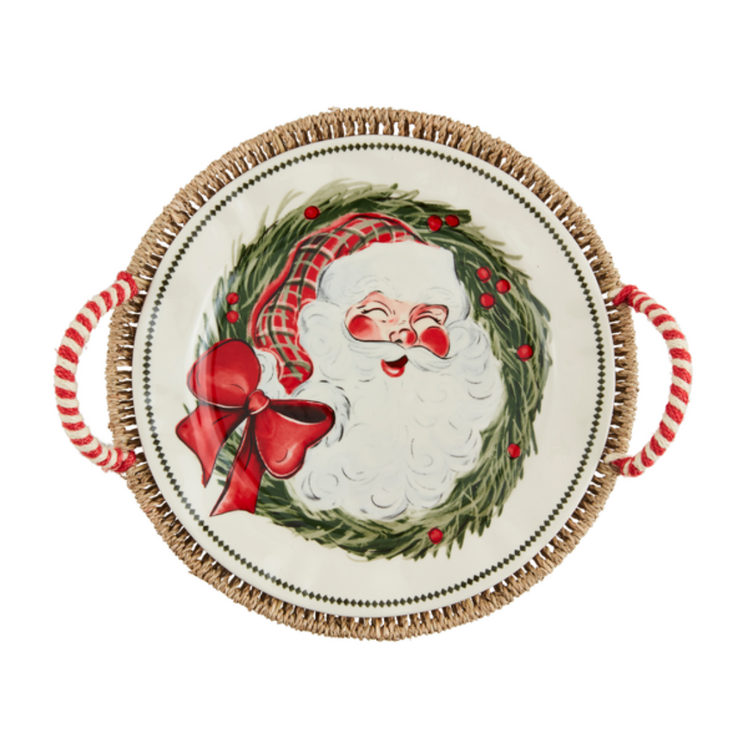 Mud Pie Santa Platter & Basket Set