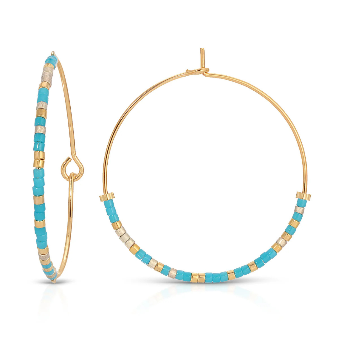 Dot & Dash Morse Code Hoop Earrings - Soul Sister