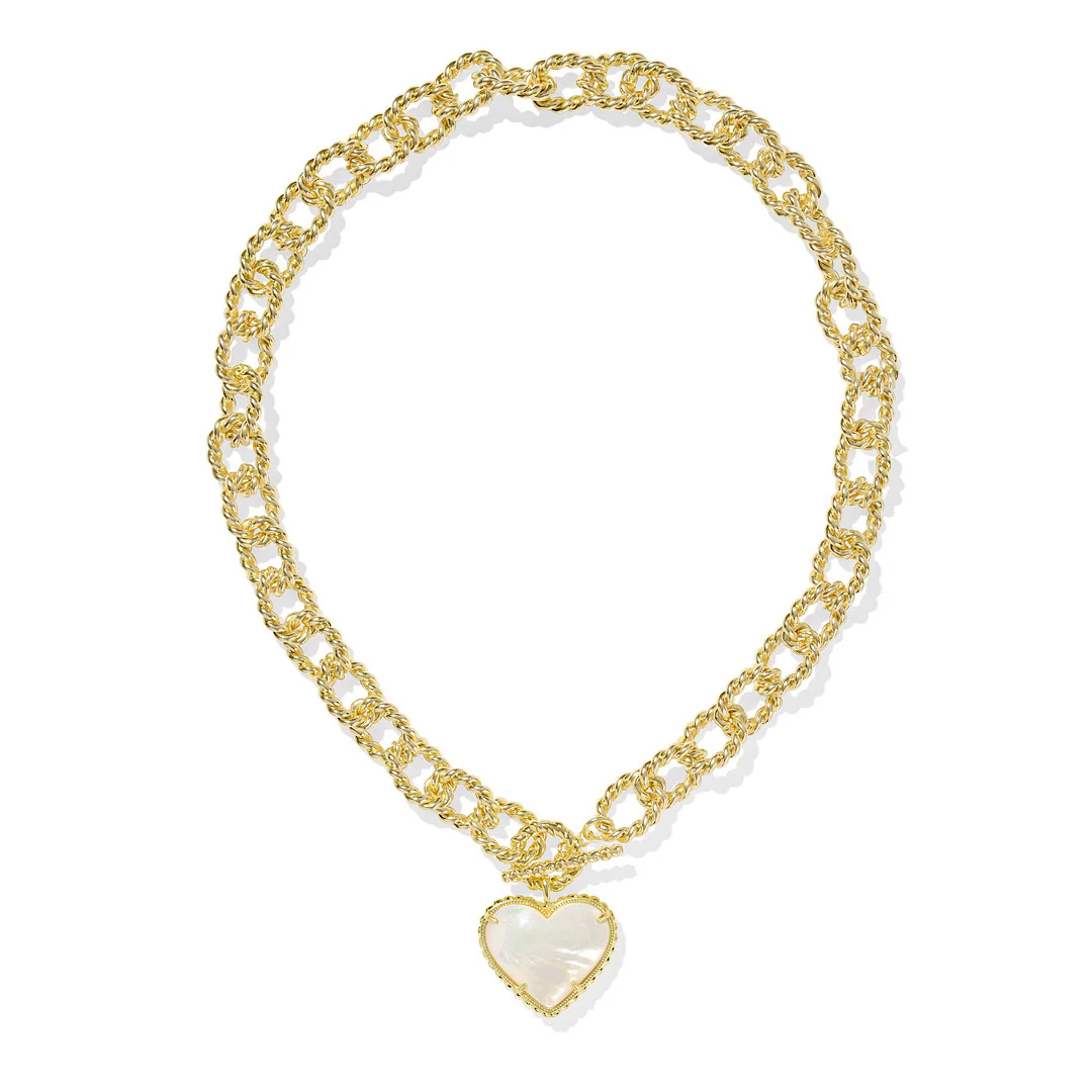 Kendra Scott Haisley Heart Statement Necklace - Gold