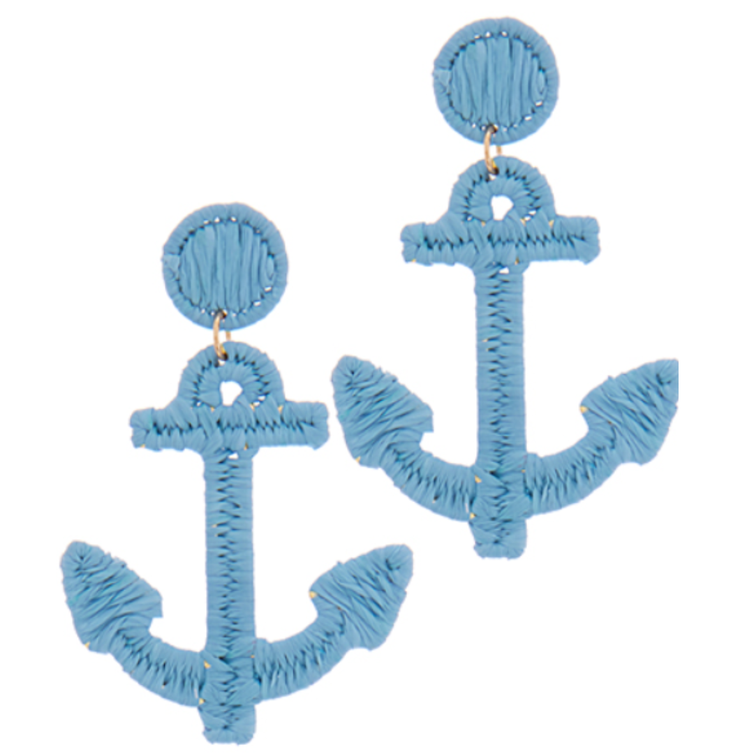 Raffia Anchor Earrings