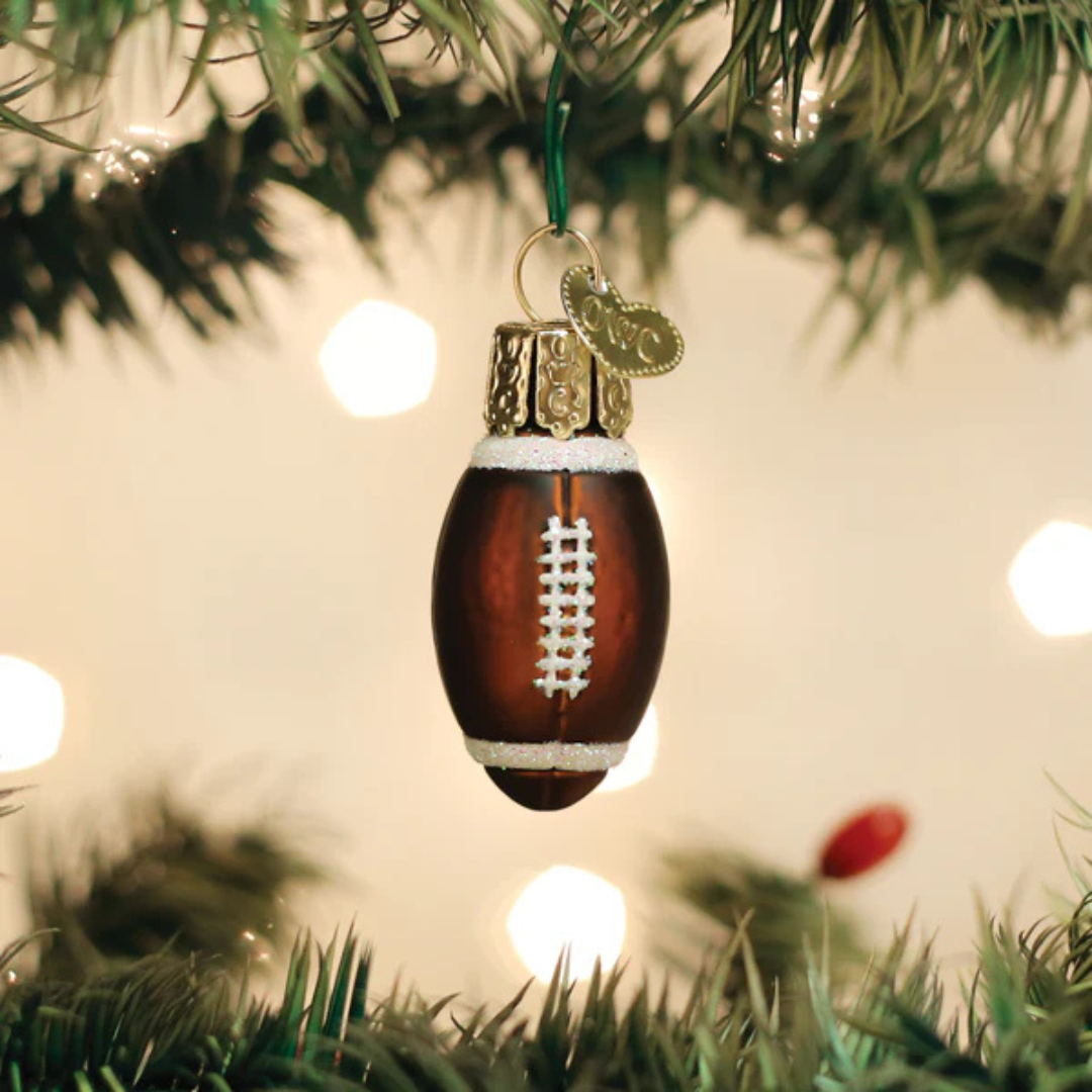 Old World Christmas Mini Football Ornament