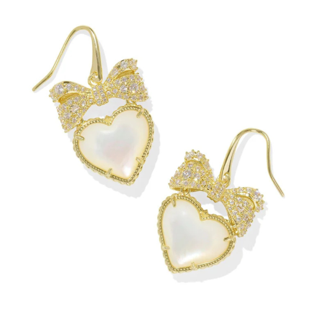 Kendra Scott Haisley Heart Drop Earrings - Gold