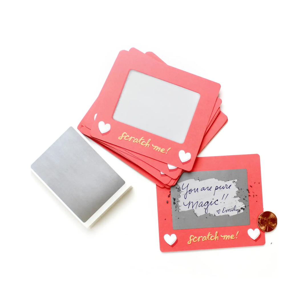 Inklings Paperie Scratch-off Valentine Cards - Scratch-A-Sketch