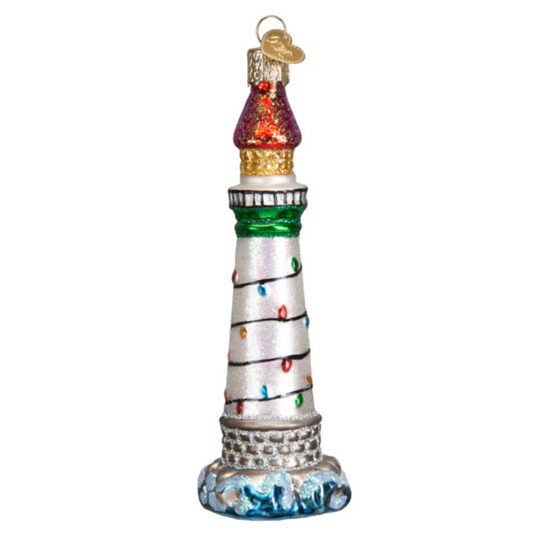 Old World Christmas Holiday Lighthouse Ornament