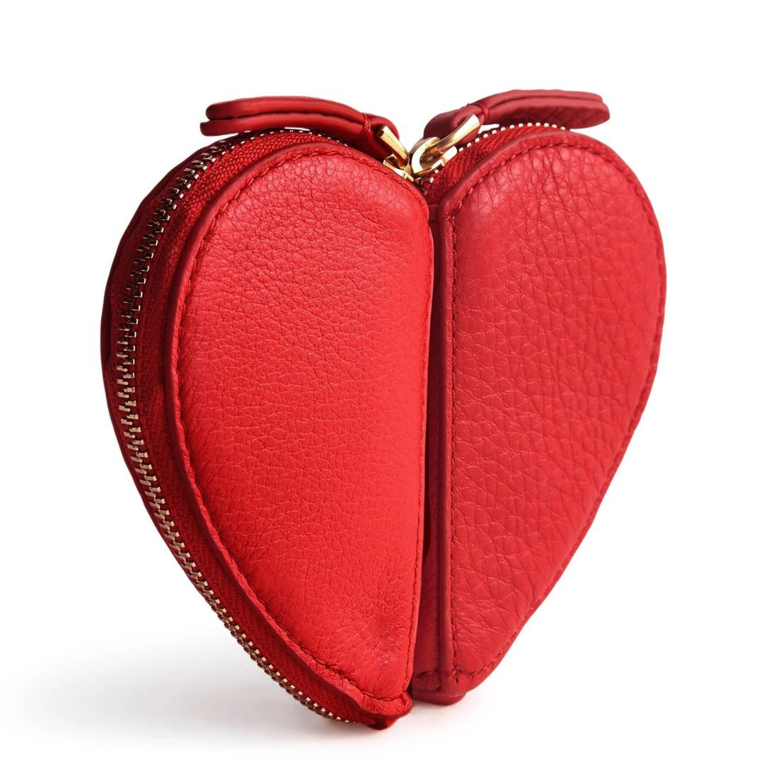 Vera Bradley Heart Coin Pouch - Goji Berry Red