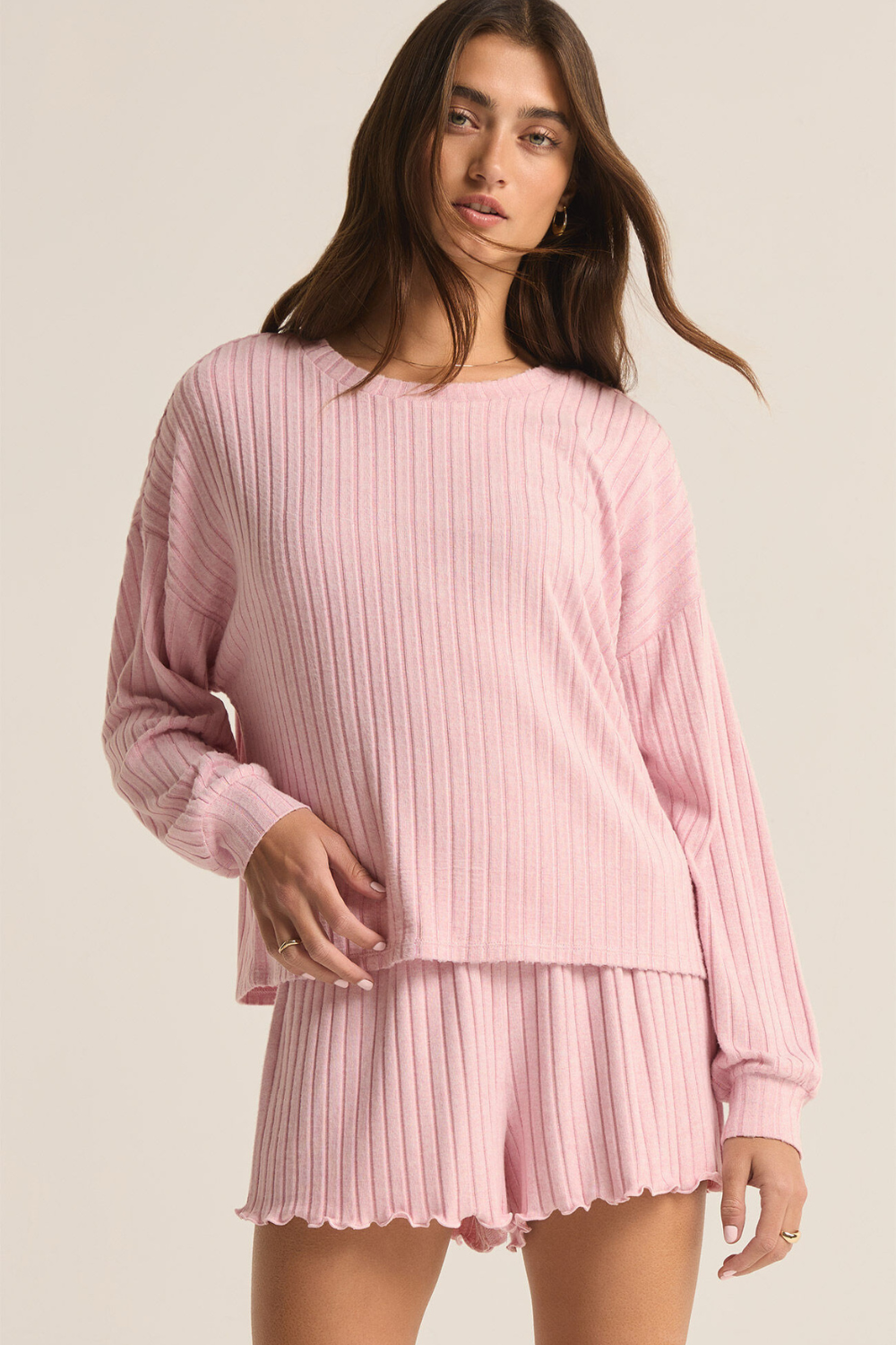 Z Supply Daydream Rib Longsleeve Top