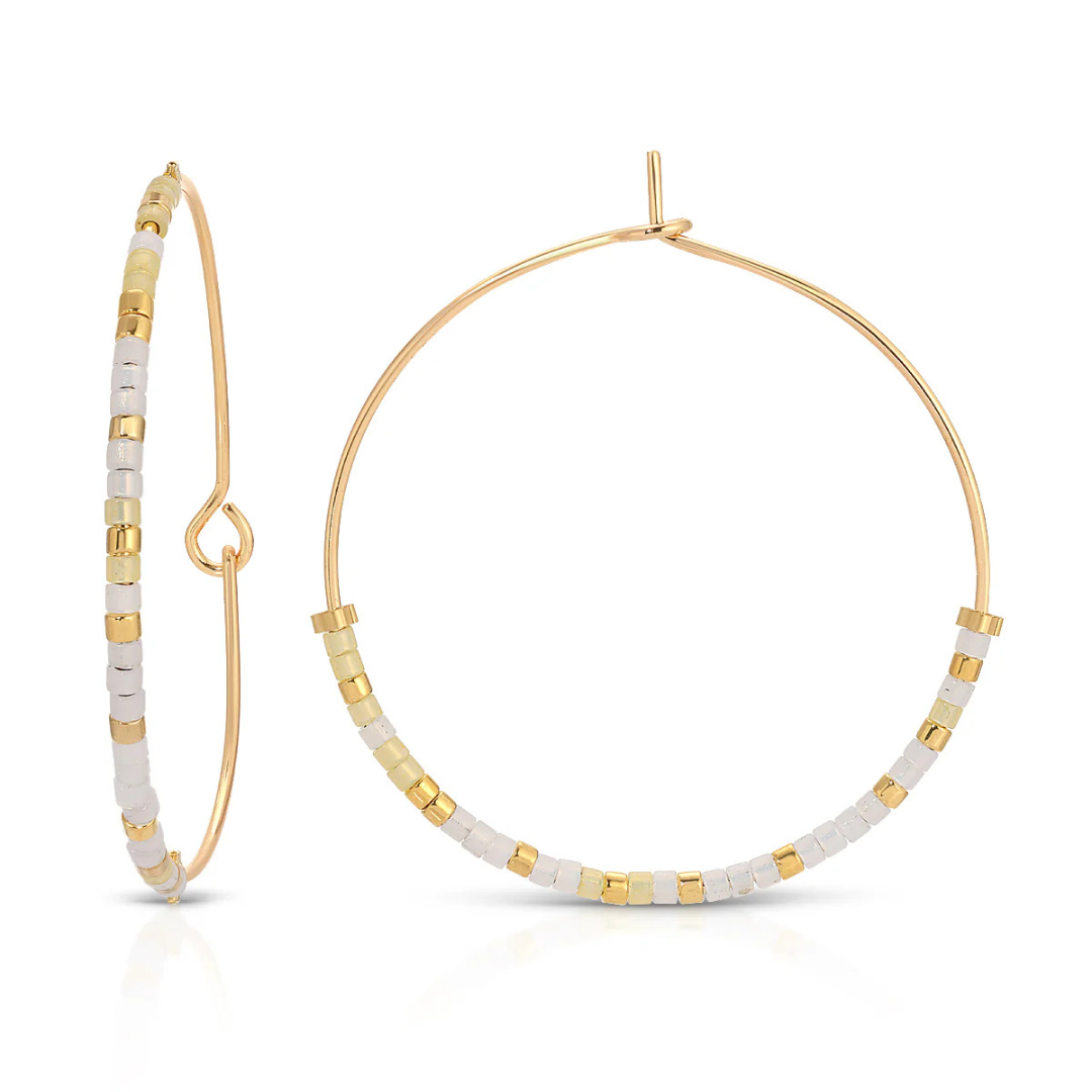 Dot & Dash Morse Code Hoop Earrings - My Sunshine