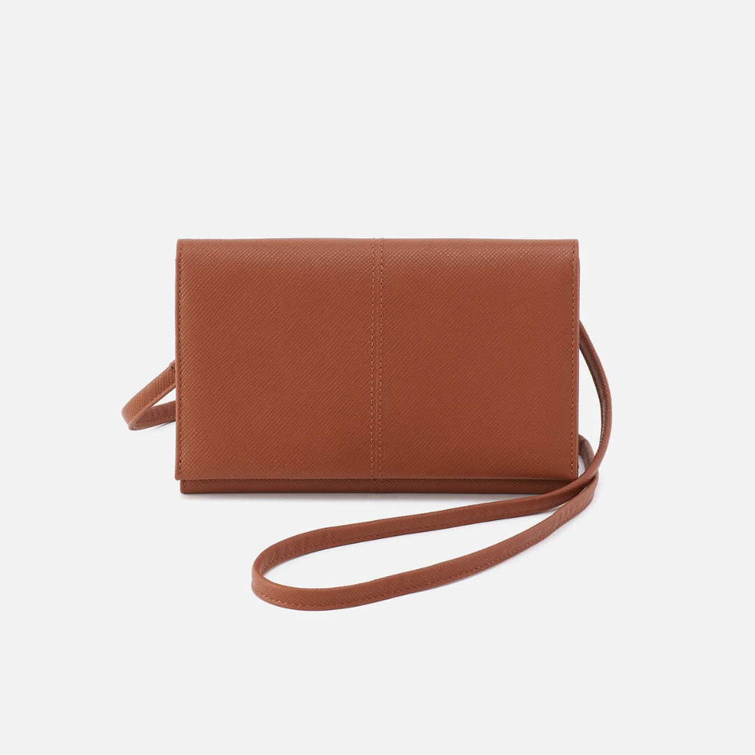 Hobo Essential Wallet Crossbody Soft Saffiano - Lion