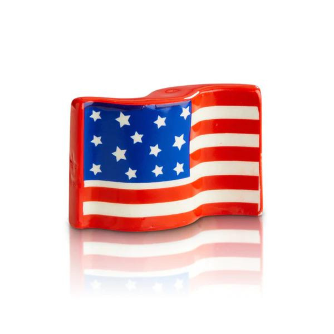 Nora Fleming Stars & Stripes Flag Mini