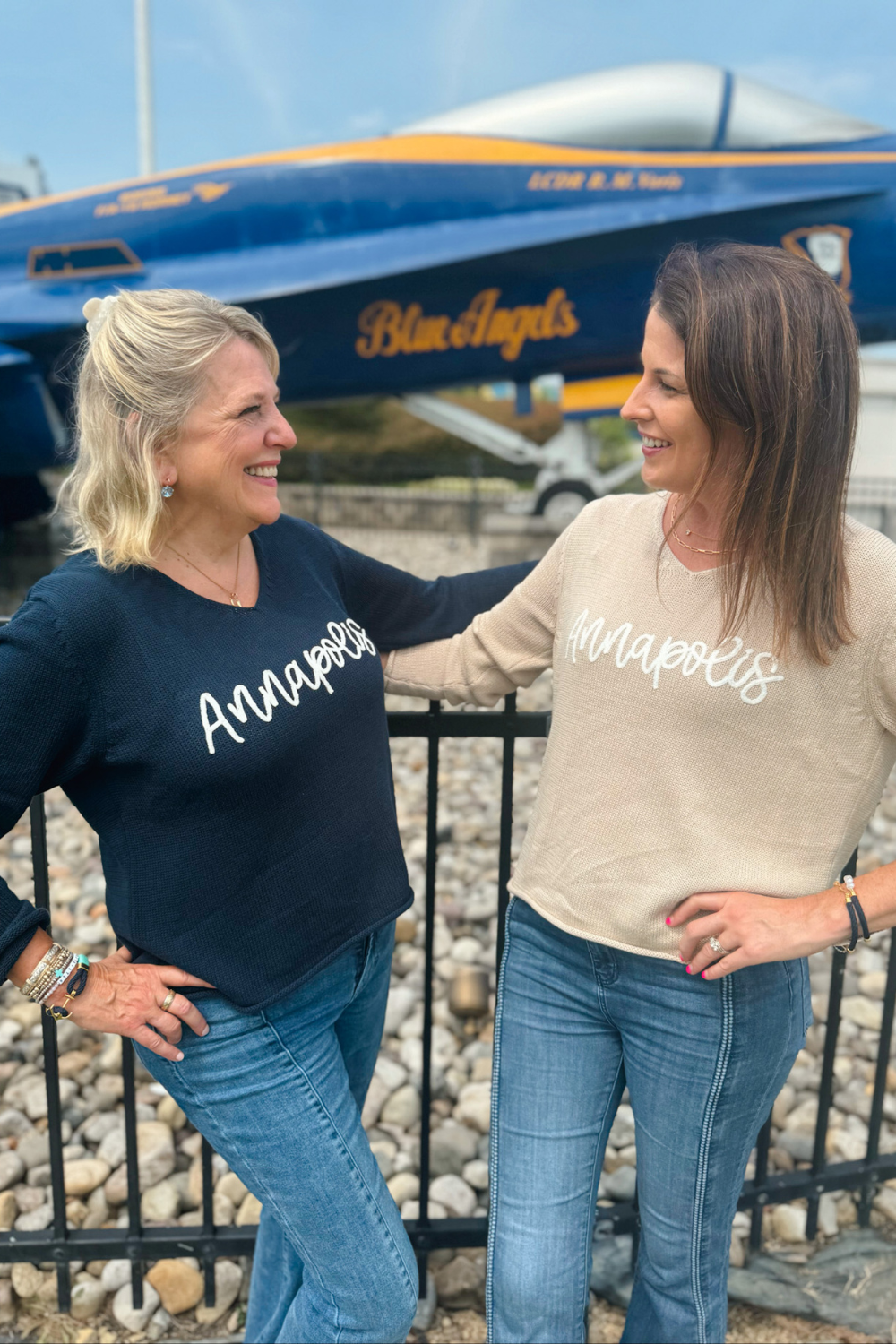 V-Neck Embroidered Sweater - Annapolis