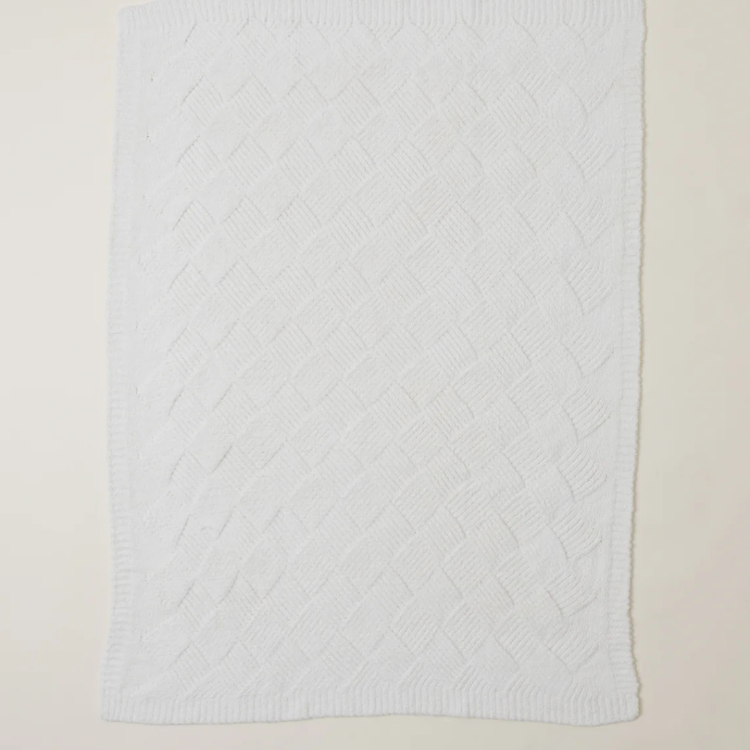 Barefoot Dreams CC Diamond Weave Blanket - Cream