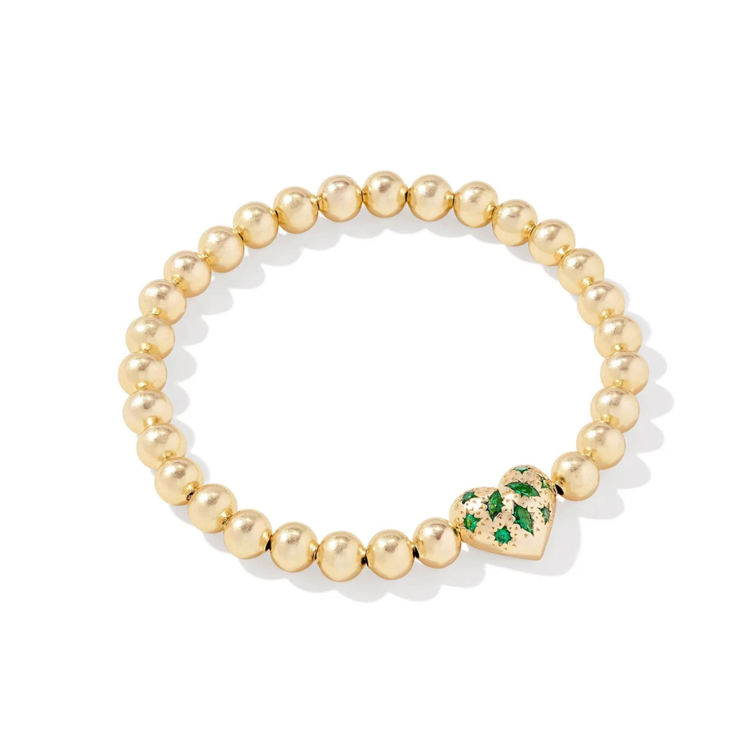 Kendra Scott Holland Heart Stretch Bracelet - Gold