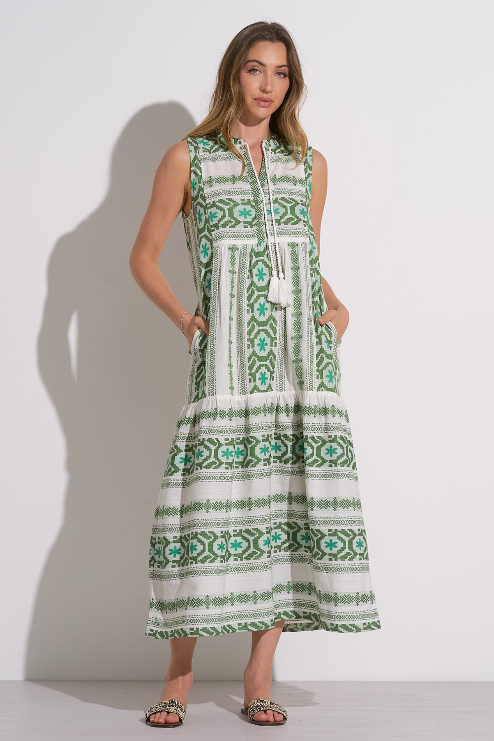 Elan Maxi Dress with Tassles