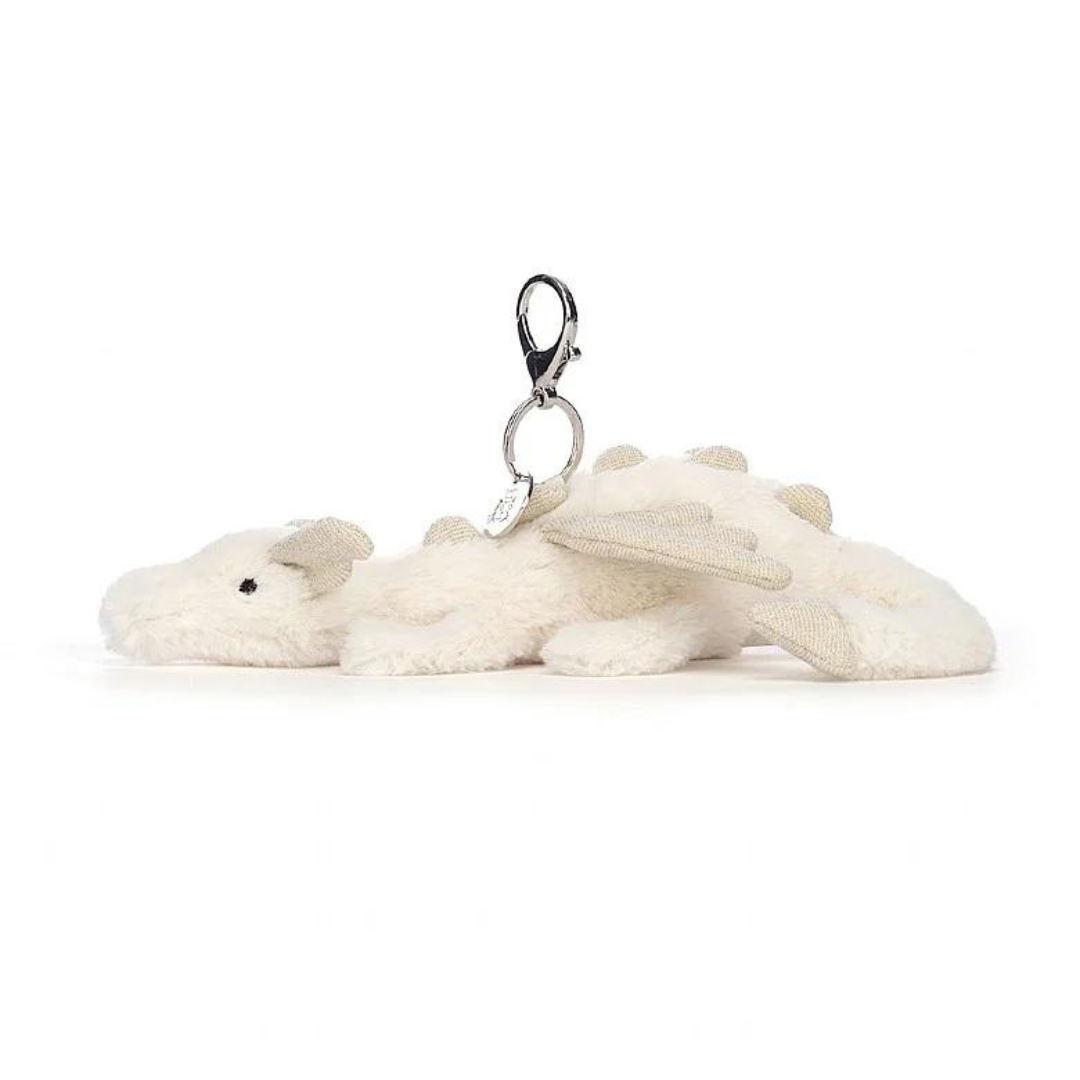 Jellycat Snow Dragon Bag Charm - The Cottage