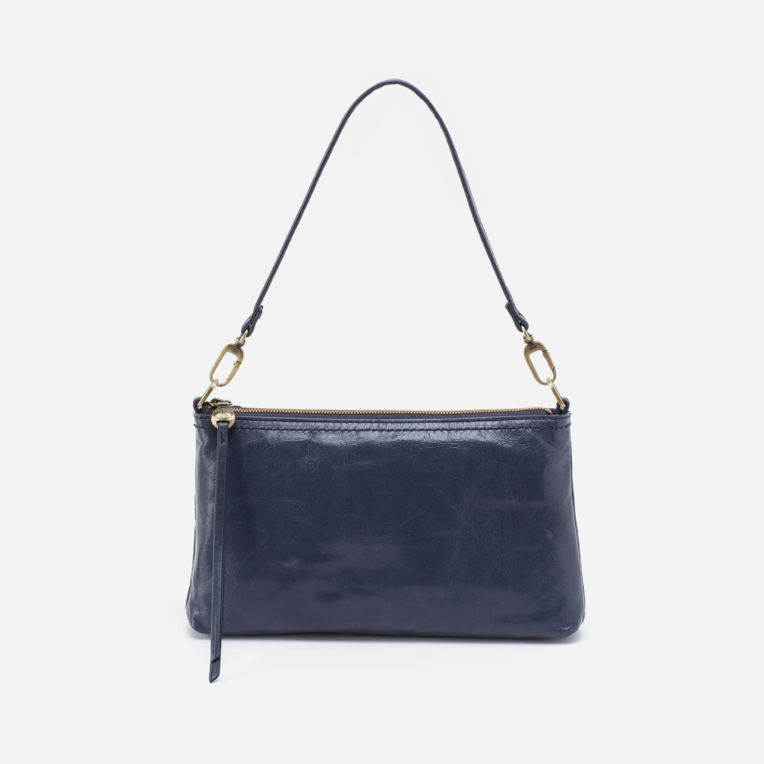 Hobo Darcy Crossbody Polished Leather - Blue Stone