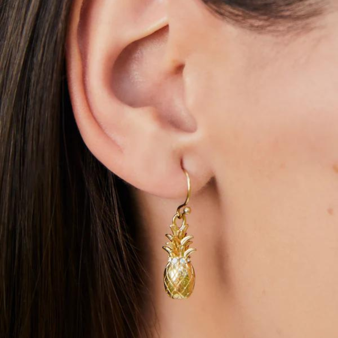 Spartina Splash White Opal Pineapple Earrings