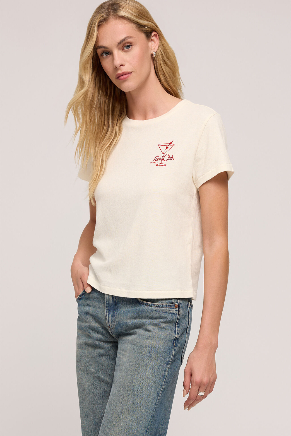 Z Supply Love Club Daytrip Tee - Sea Salt