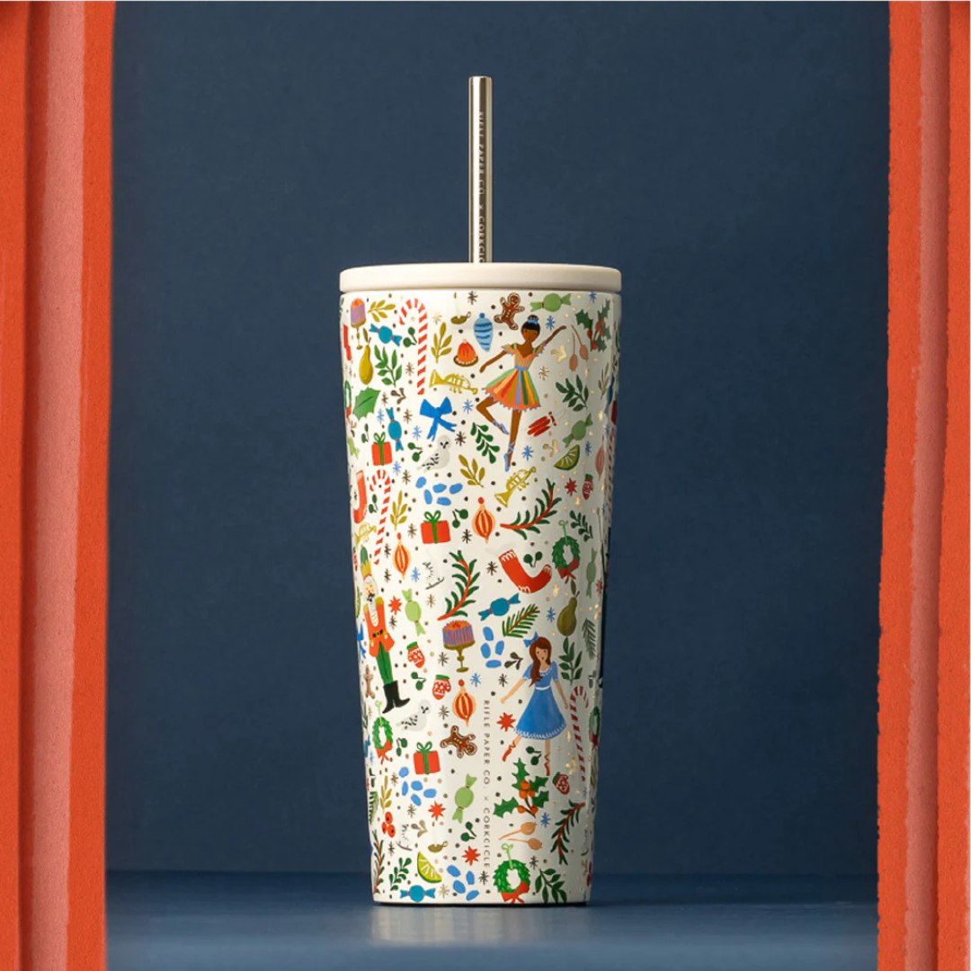 Corkcicle Cold Cup - 24 oz - Rifle Paper Nutcracker