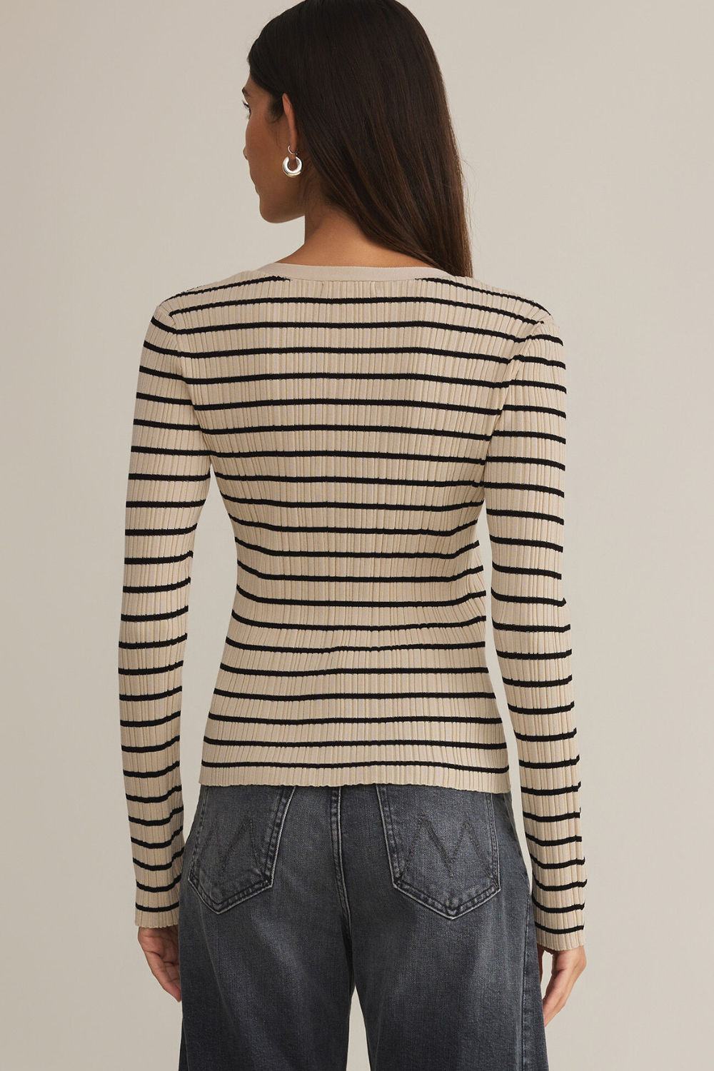 Z Supply Jordana Stripe Sweater - Sandshell