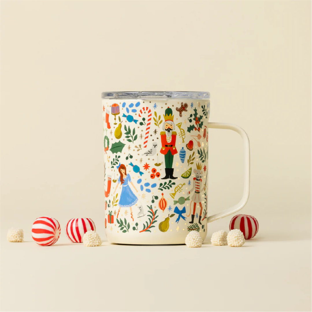 Corkcicle Mug - 16 oz - Rifle Paper Nutcracker