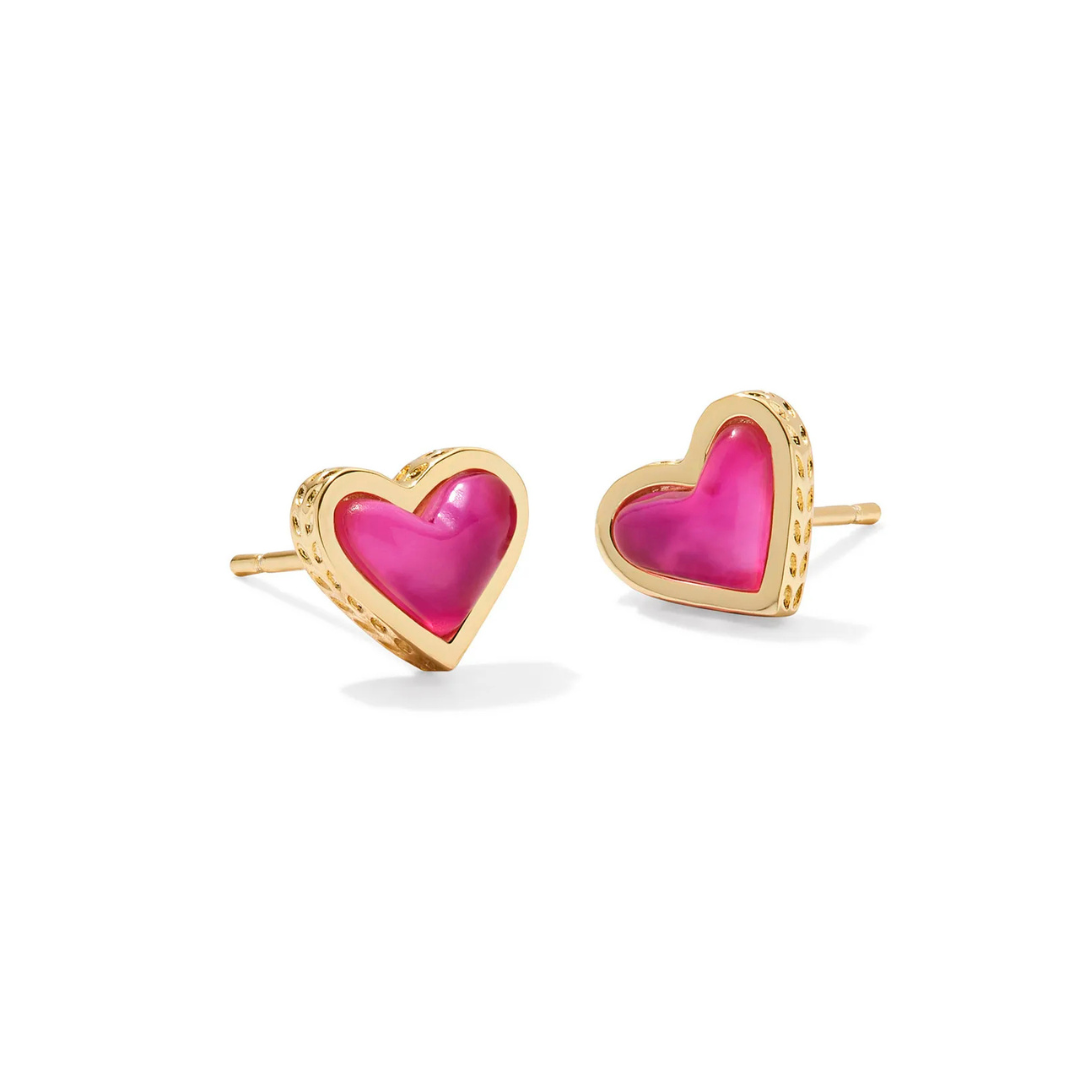 Kendra Scott Framed Ari Heart Stud Earrings - Gold