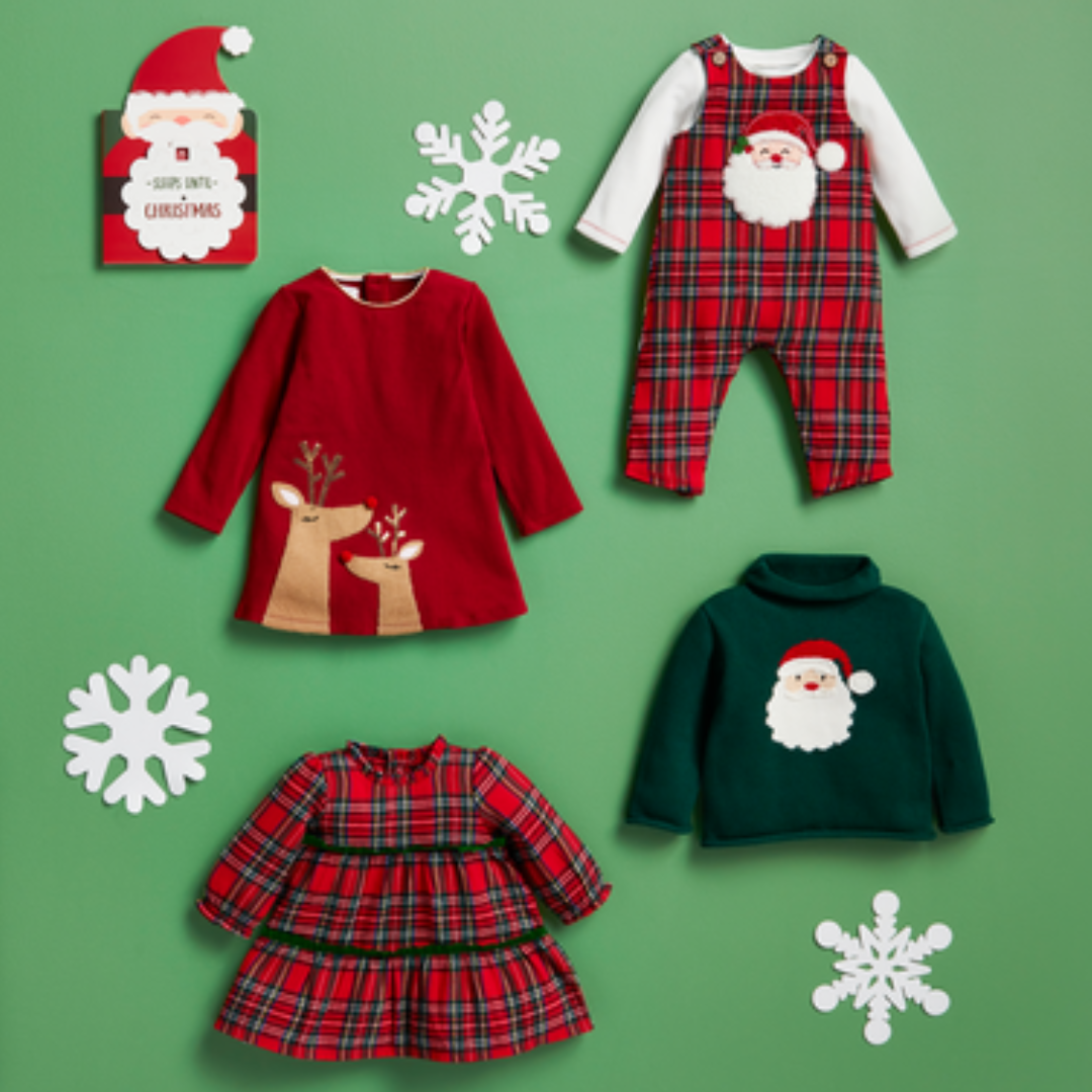 Mud Pie Green Santa Rollneck Sweater