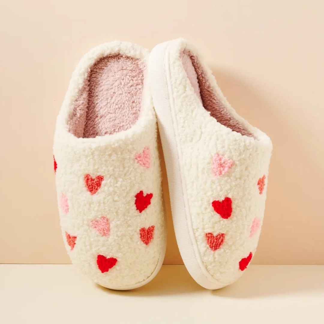 Lilla Haven Multi Hearts Home Slippers