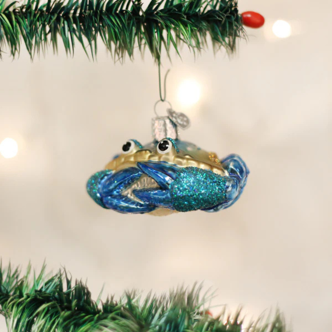 Old world Christmas Blue Crab Ornament