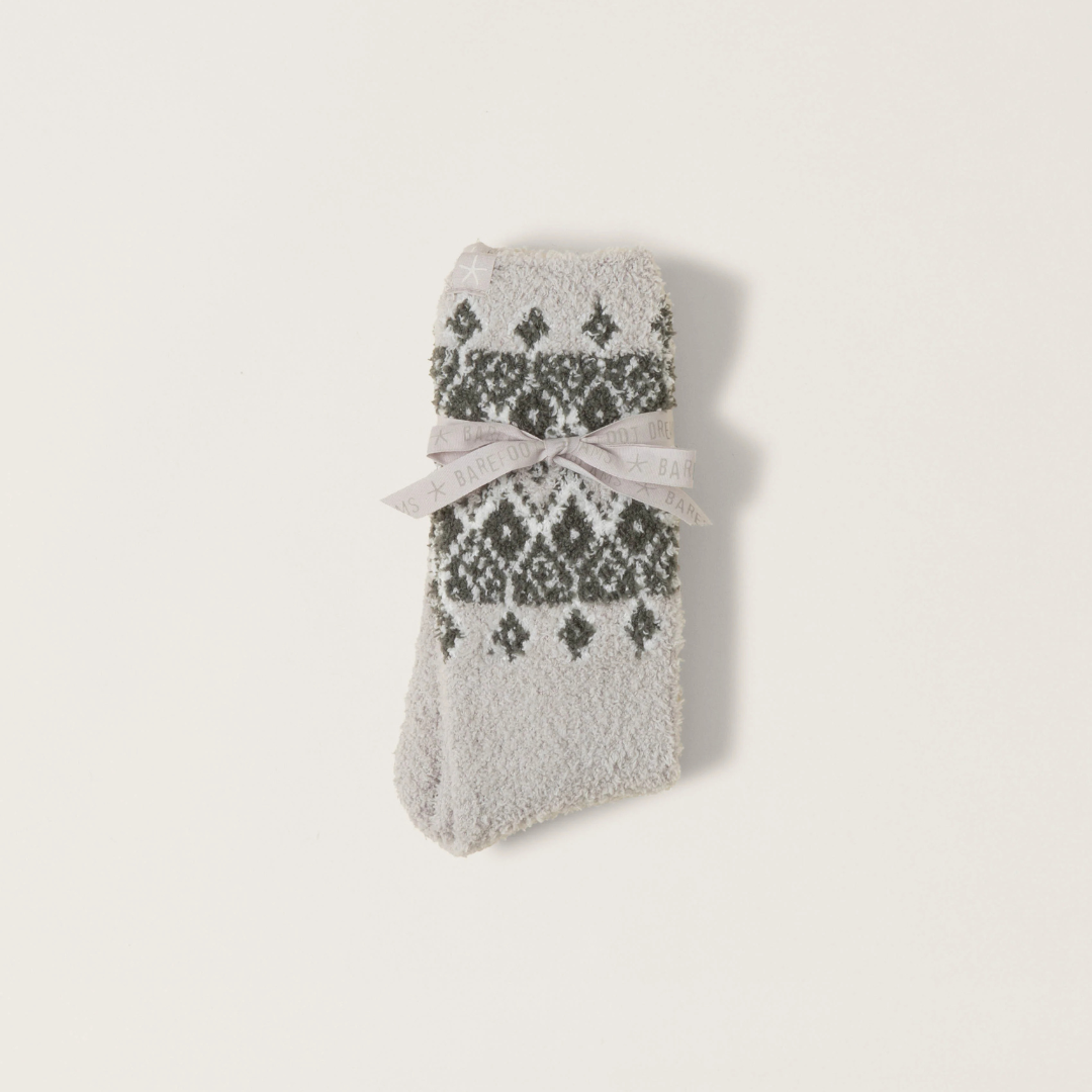 Barefoot Dreams CozyChic Fair Isle Socks