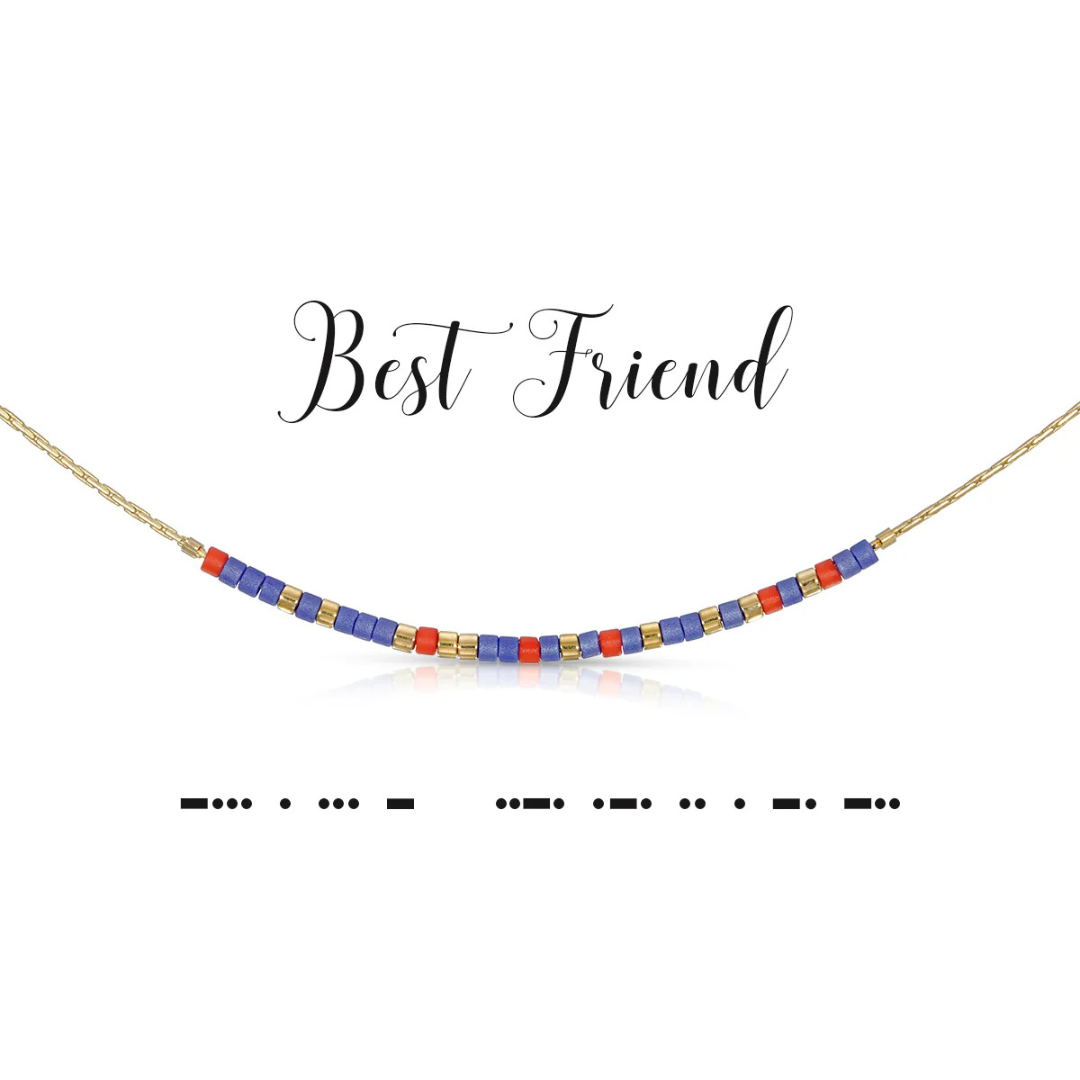 Dot & Dash Morse Code Necklace - Best Friend