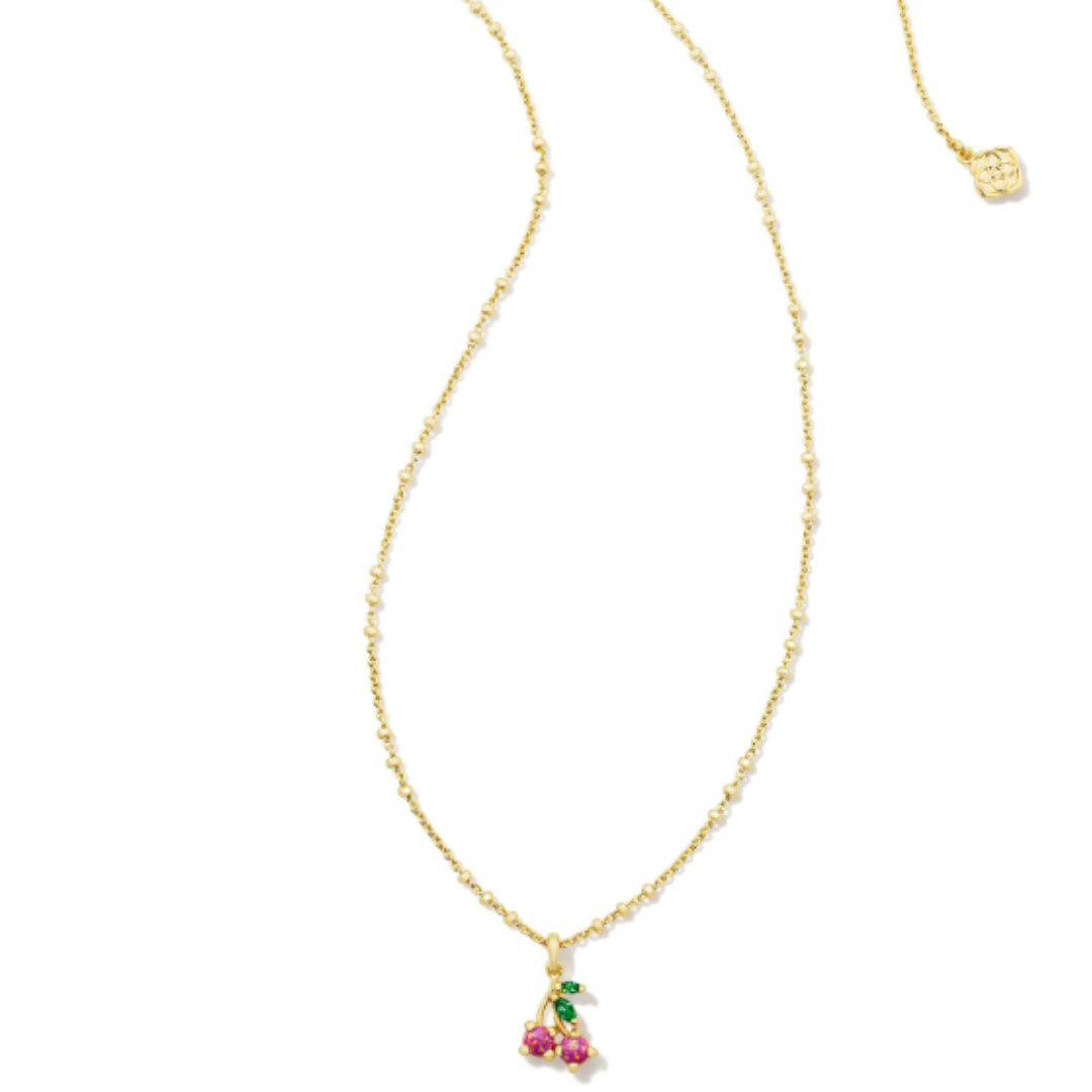Kendra Scott Cherry Short Pendant Necklace - Gold