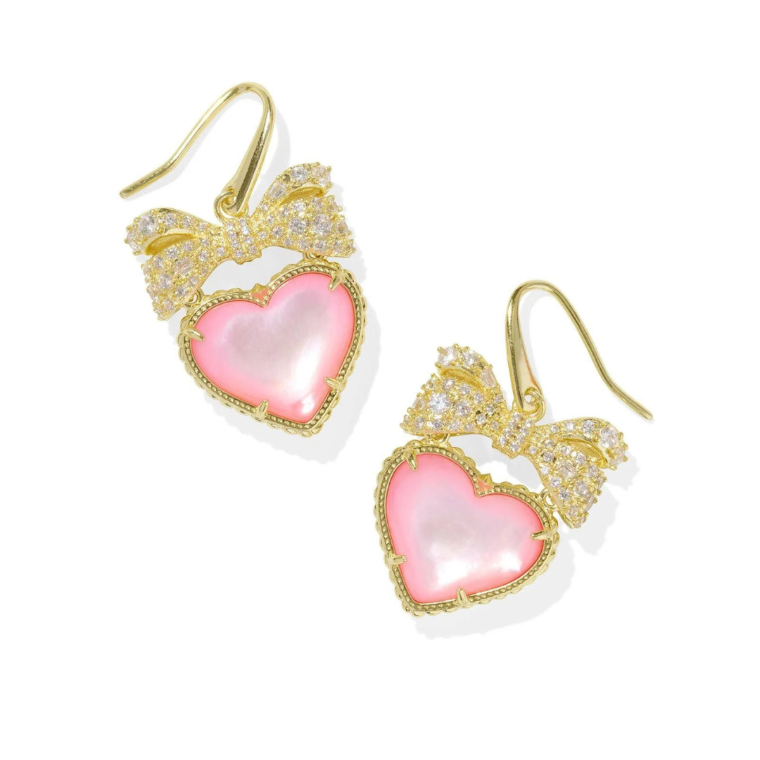 Kendra Scott Haisley Heart Drop Earrings - Gold