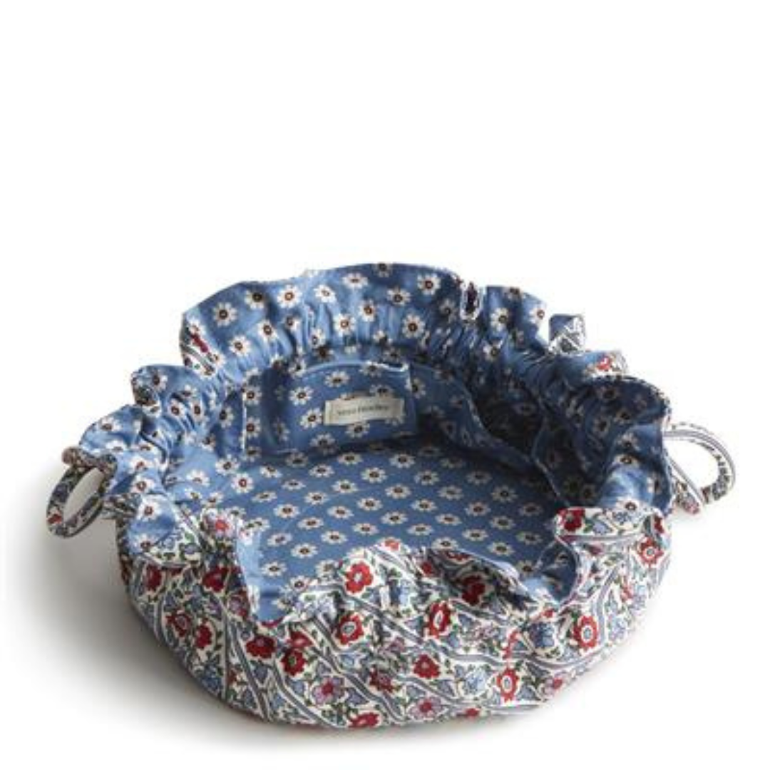 Vera Bradley Drawstring Jewelry Bag - Bias Mini Vines Ribbons