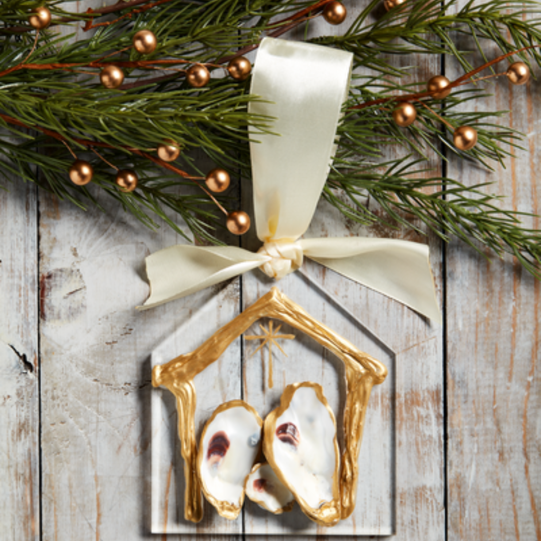 Mud Pie Oyster Nativity Ornament