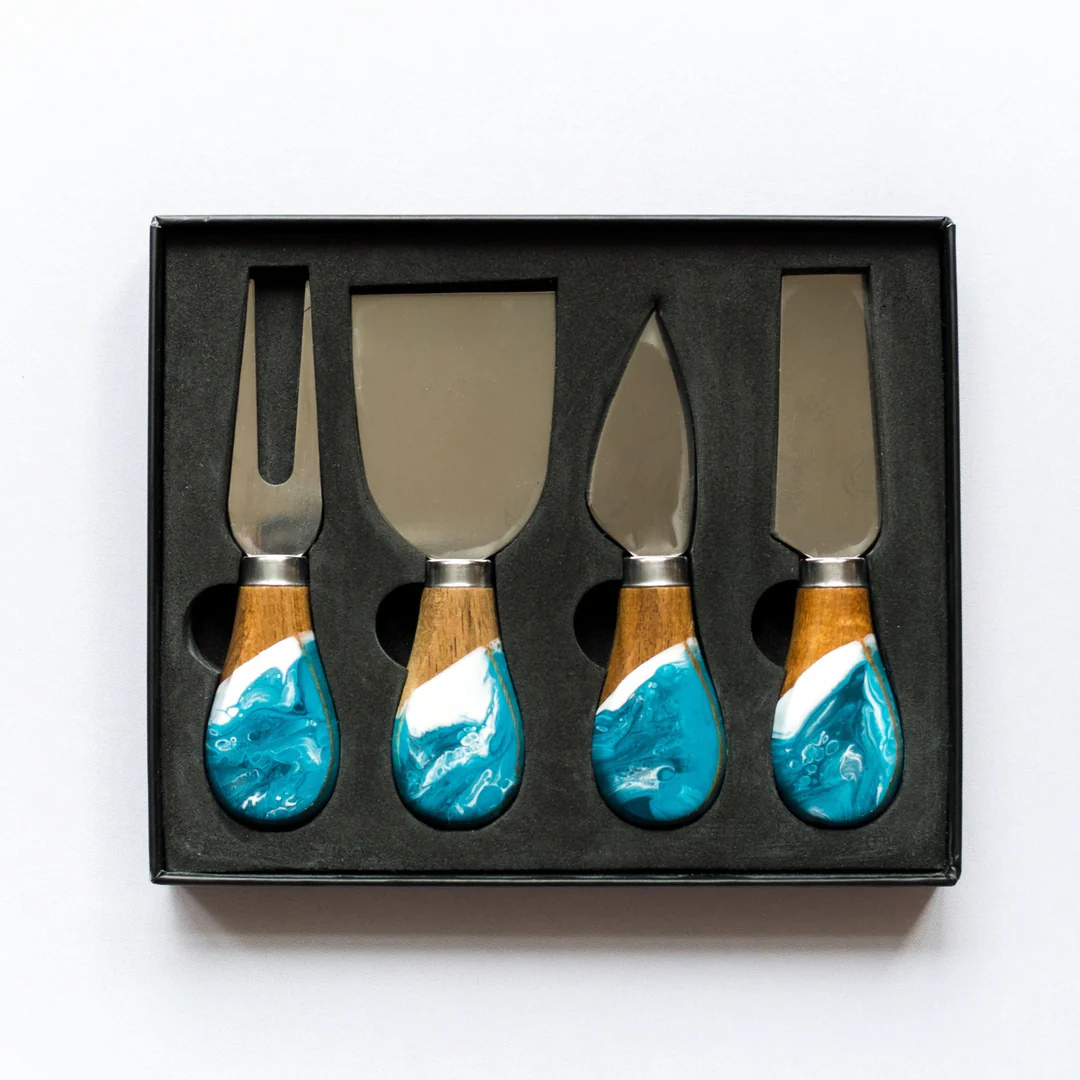 Lynn & Liana Resin Coated Cheese Knife Set