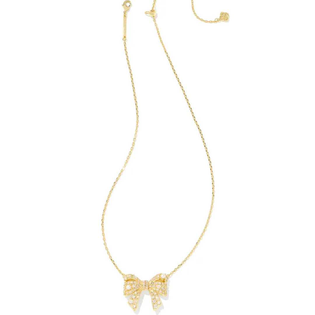 Kendra Scott Krista Bow Short Pendant Necklace