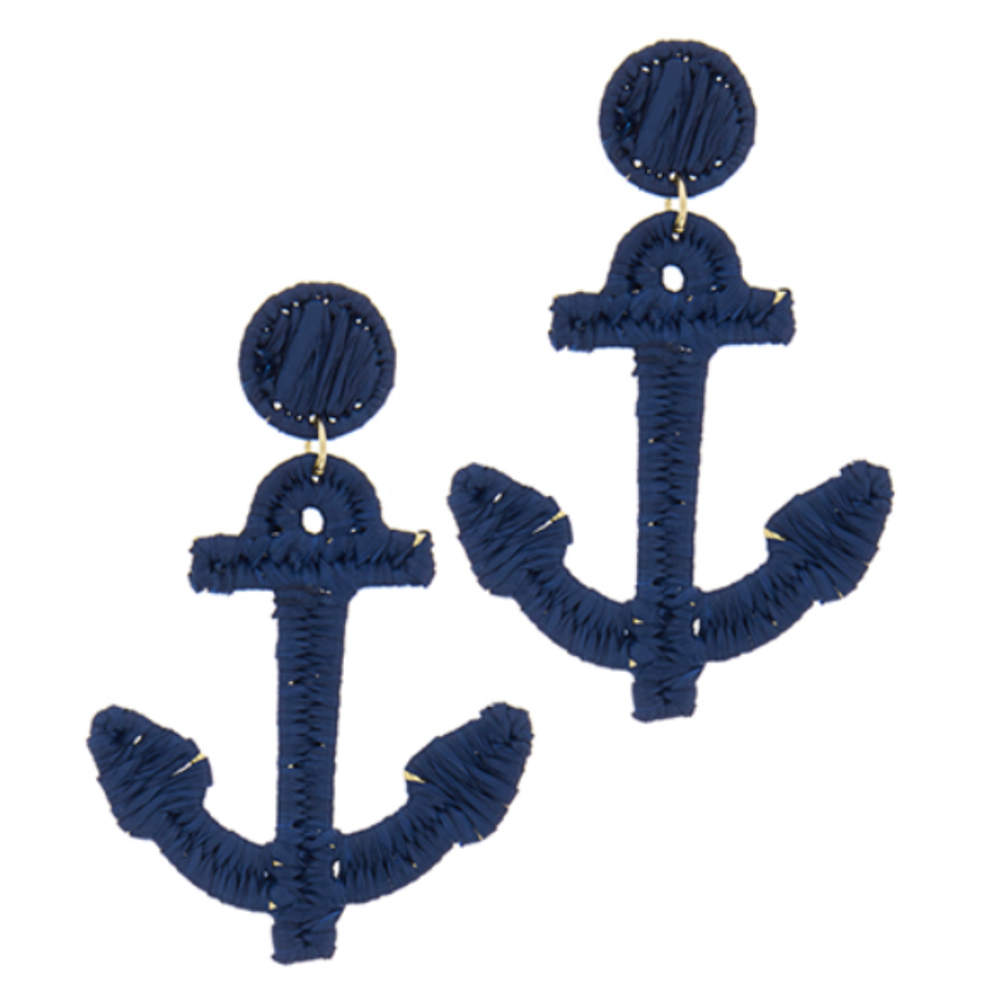 Raffia Anchor Earrings