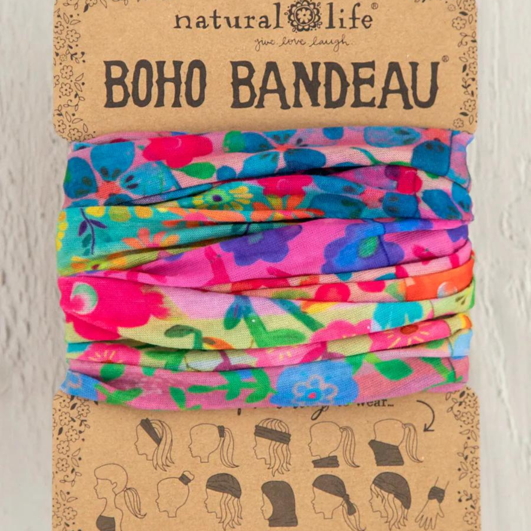 Natural Life Boho Bandeau - Rainbow Floral Rows