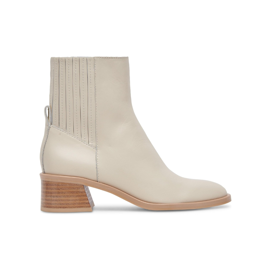 Dolce Vita Linny Leather Bootie - Ivory