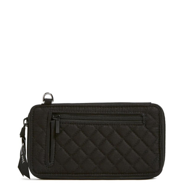 Vera Bradley Iconic RFID Slim Wristlet in Black Velvet: Handbags