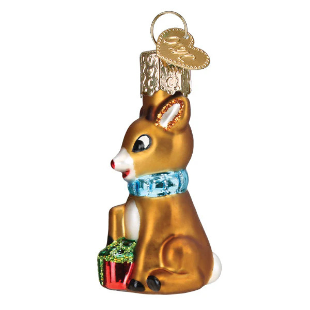 Old World Christmas Mini Rudolph the Red Nose Reindeer Ornament