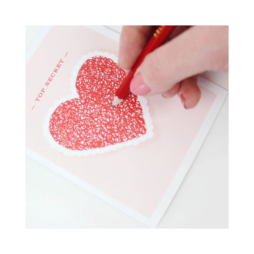 Inklings Paperie Decoder Card - Top Secret Heart/Love