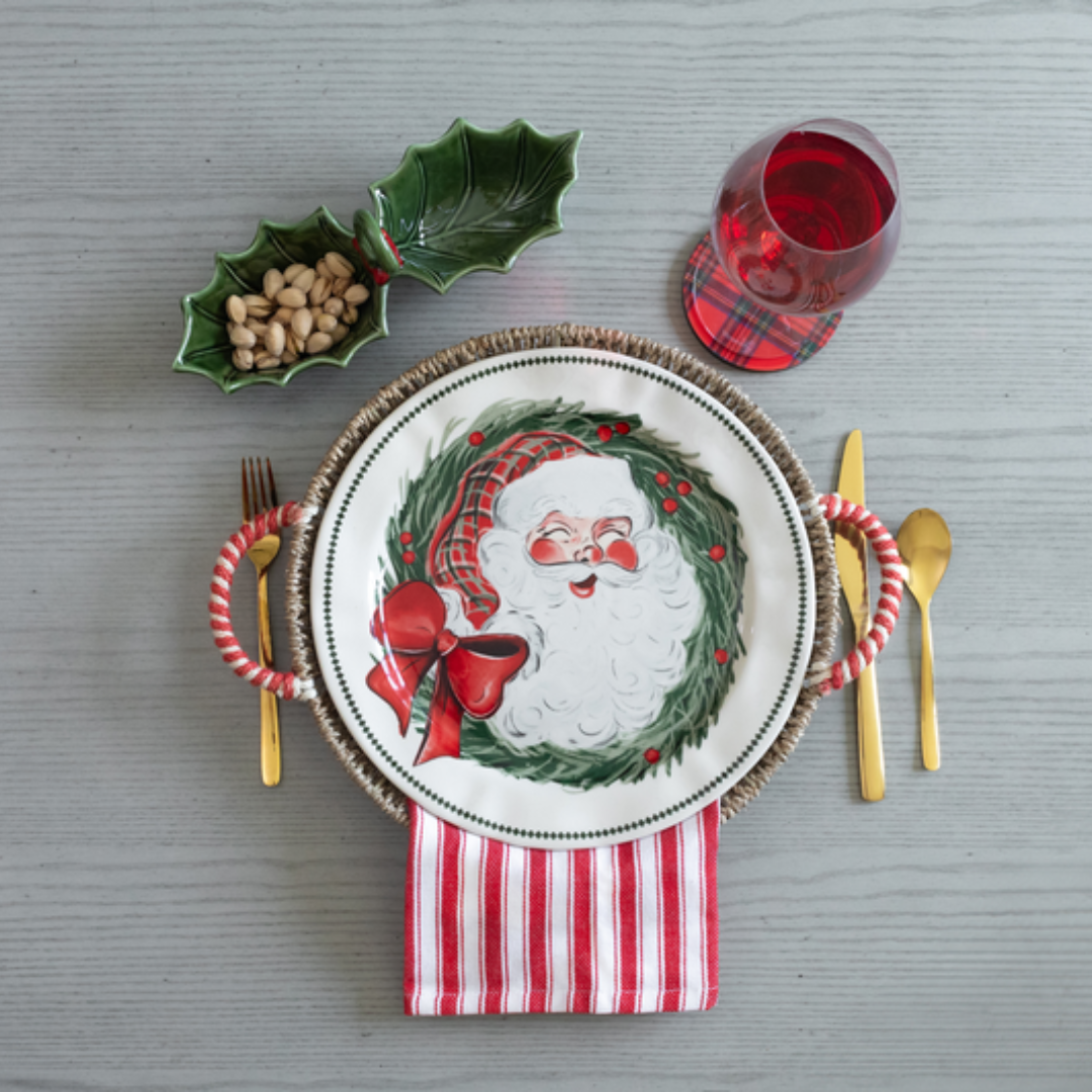 Mud Pie Santa Platter & Basket Set