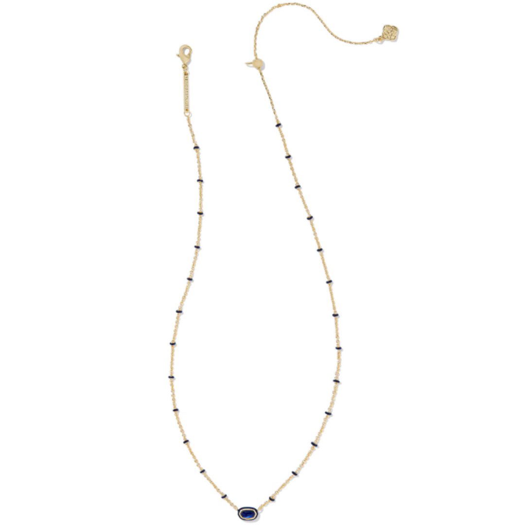 Kendra Scott Mini Elisa Enamel Frame Necklace - Gold - The Cottage