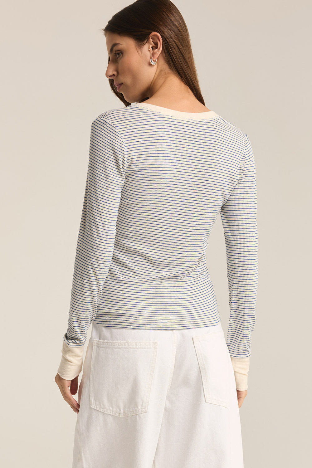 Z Supply Scarlette Stripe Rib Henley