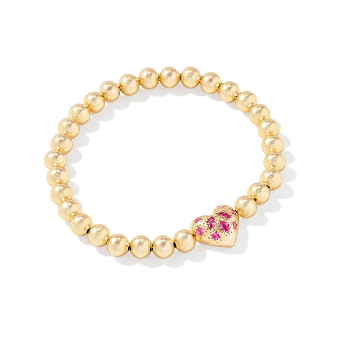 Kendra Scott Holland Heart Stretch Bracelet - Gold