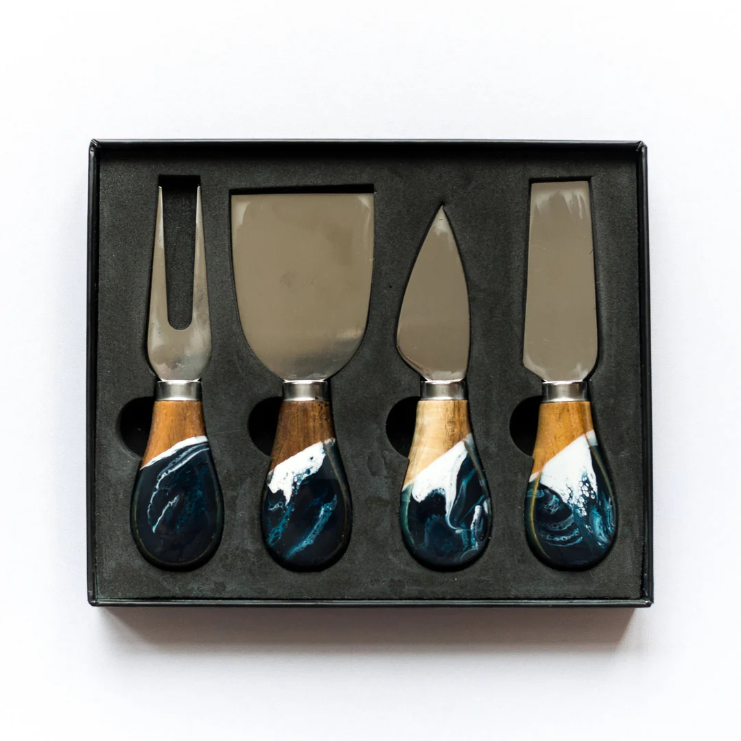 Lynn & Liana Resin Coated Cheese Knife Set