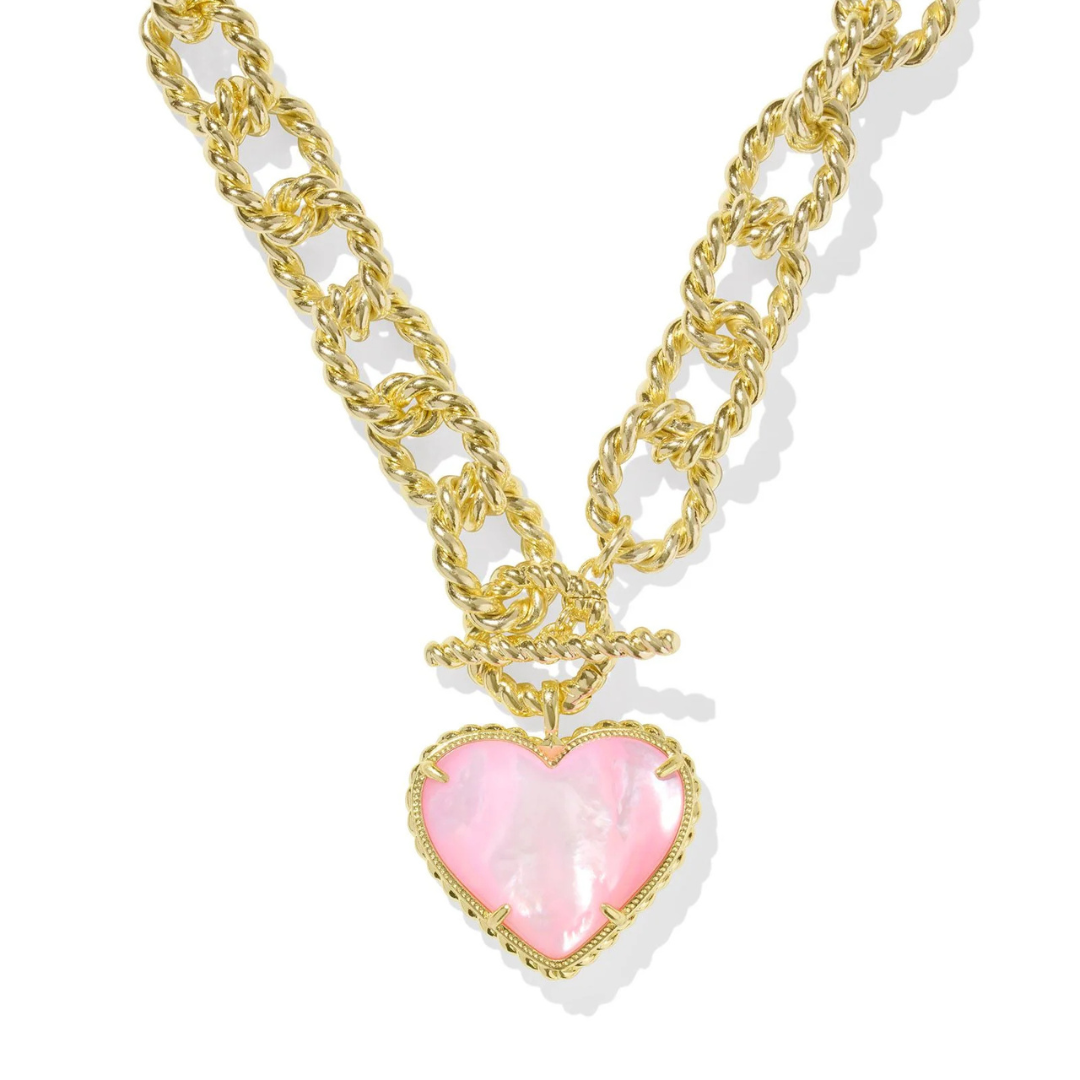 Kendra Scott Haisley Heart Statement Necklace - Gold