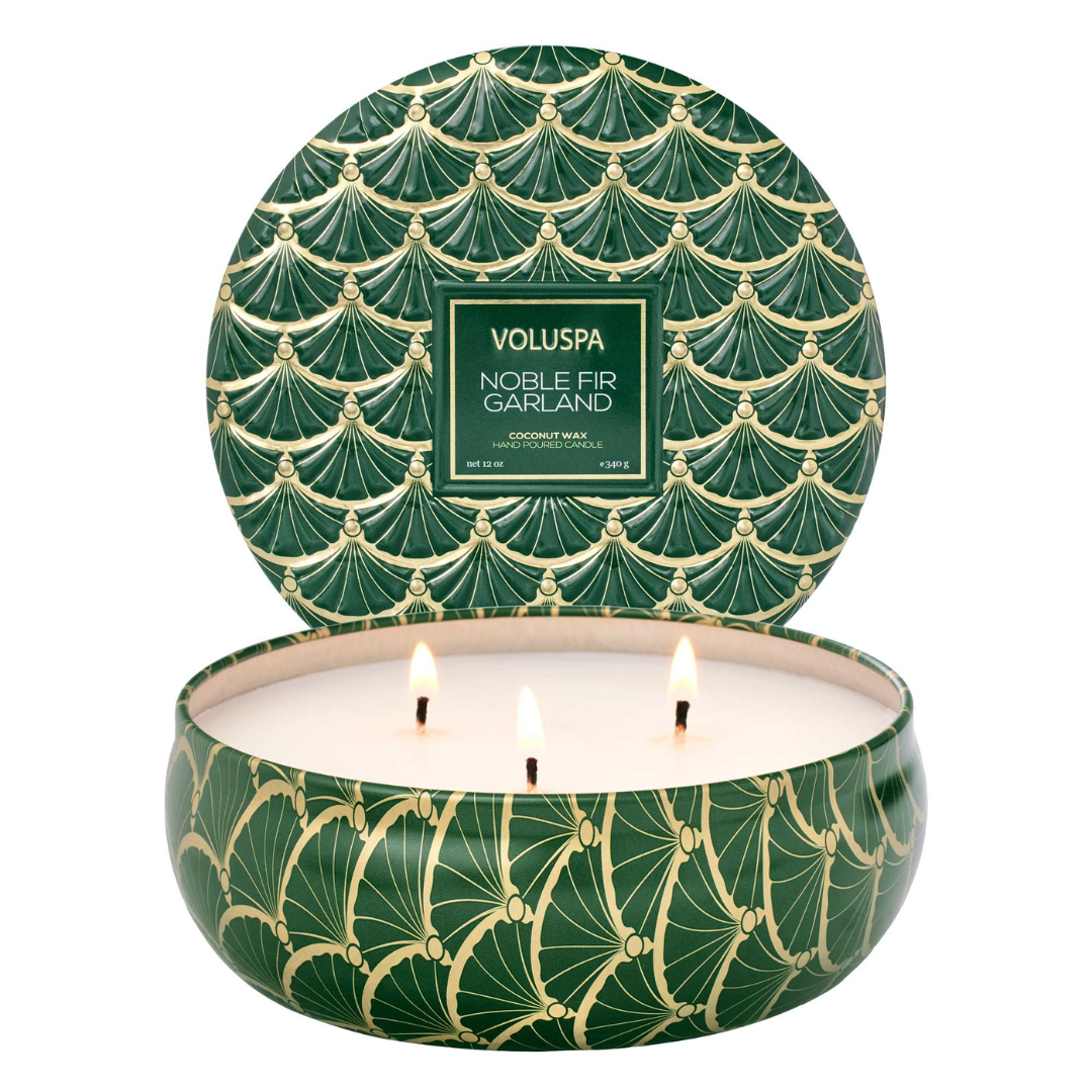 Voluspa 3 Wick Tin Candle - Noble Fir