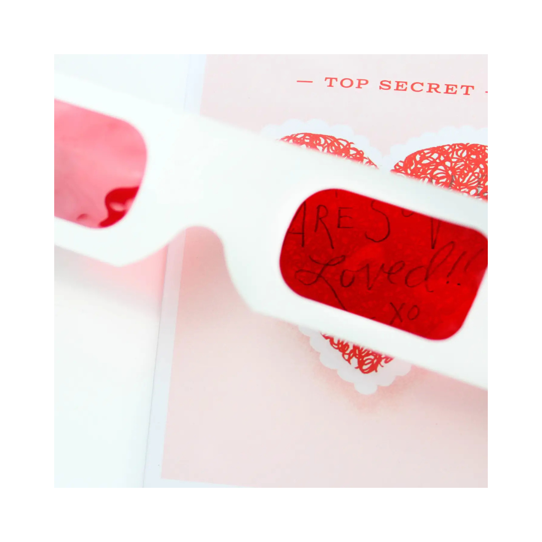 Inklings Paperie Decoder Card - Top Secret Heart/Love